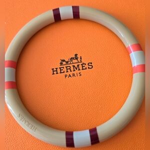 Hermes Equipe Faubourg Laquered Wood Bangle H057088FL23T3, 8.25"Inner Circ.